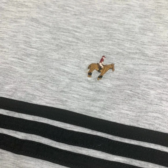 Polo Club Mens Sz Medium S/S Gray Cotton T-Shirt Equestrian Embroidered Horse🐴 - Picture 2 of 4